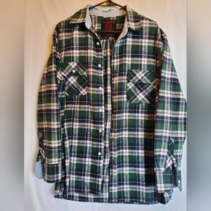 RQQBA Plaid Flannel Lumberjack Shirt XL